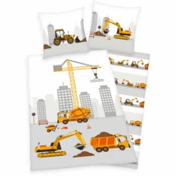 HERDING Beddengoed Bouwplaats 135 X 200 Cm -Winkel Voor Babyproducten herding beddengoed bouwplaats 135 x 200 cm a360539 2