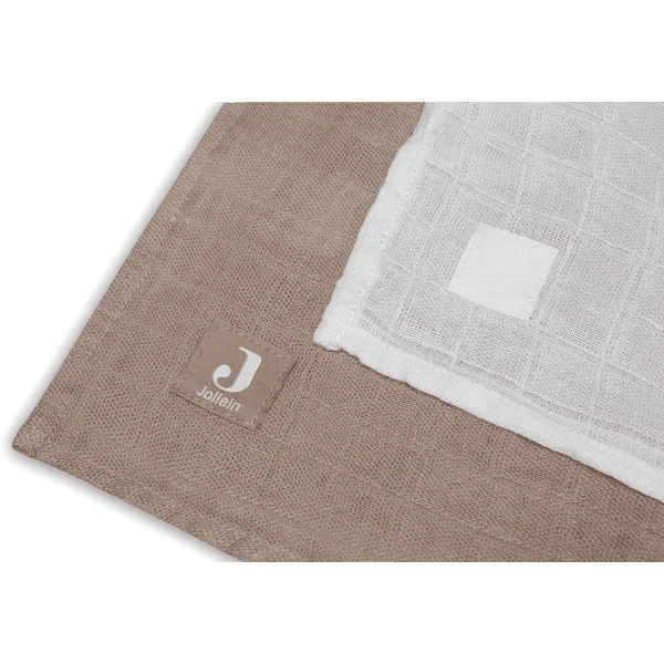 Jollein Set Van 2 Bamboe Katoenen Gaasluiers 115x115cm Biscuit/Ivory 6 Jollein Set Van 2 Bamboe Katoenen Gaasluiers 115x115cm Biscuit/Ivory - Afbeelding 4