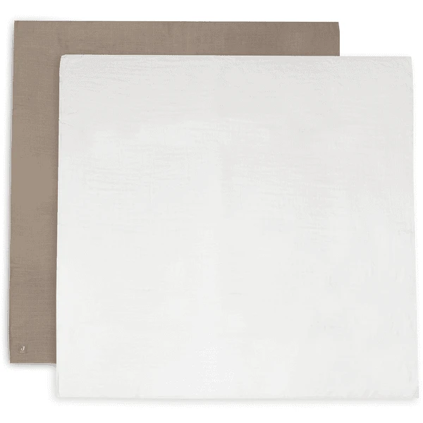 Jollein Set Van 2 Bamboe Katoenen Gaasluiers 115x115cm Biscuit/Ivory 3 Jollein Set Van 2 Bamboe Katoenen Gaasluiers 115x115cm Biscuit/Ivory