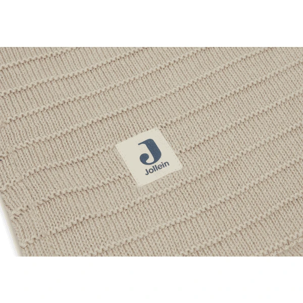 Jollein Wiegdeken 75x100cm Zuiver Gebreid Nougat/ Velvet 6 Jollein Wiegdeken 75x100cm Zuiver Gebreid Nougat/ Velvet - Afbeelding 4