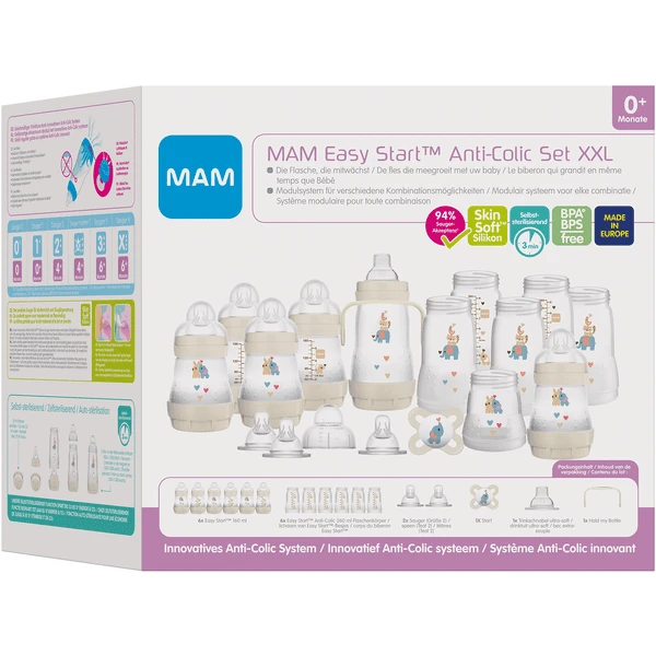 MAM Easy Start Anti-Colic XXL Flessenset, Olifant 6 MAM Easy Start Anti-Colic XXL Flessenset, Olifant - Afbeelding 4
