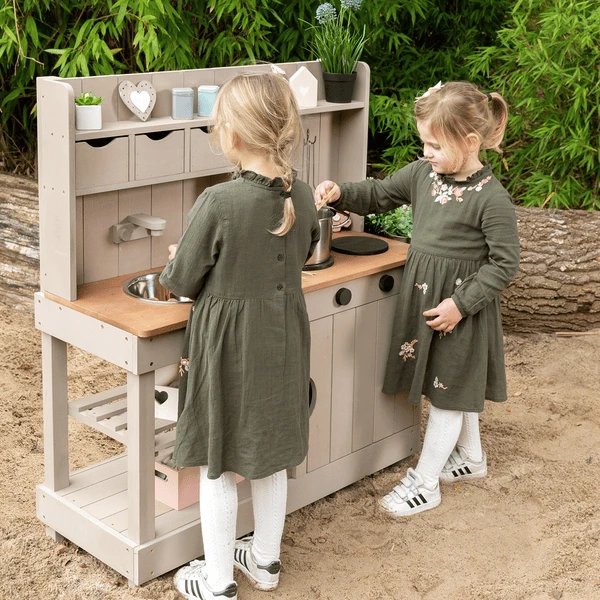 MUDDY BUDDY Buitenspeelkeuken "Explorer" Warm Grijs 7 MUDDY BUDDY Buitenspeelkeuken "Explorer" Warm Grijs - Afbeelding 5