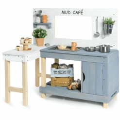 MUDDY BUDDY Speelkeuken Voor Buiten "Mud Café" Wit-wolkgrijs