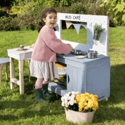 MUDDY BUDDY Speelkeuken Voor Buiten "Mud Café" Wit-wolkgrijs -Winkel Voor Babyproducten muddy buddy speelkeuken voor buiten mud cafe wit wolkgrijs a412715 3