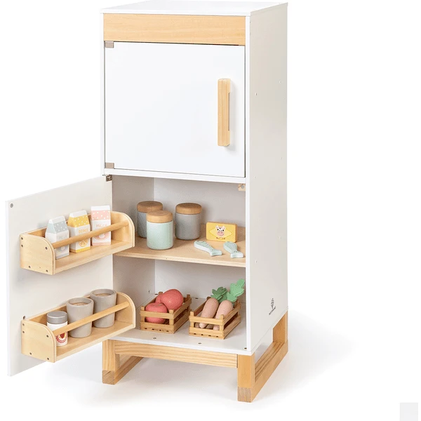 MUSTERKIND ® Koelkast - FICUS - Wit/natuur 3 MUSTERKIND ® Koelkast - FICUS - Wit/natuur - Afbeelding 2