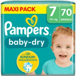 Pampers® Pampers Baby-Dry Luiers, Maat 7, 15+ Kg, Maxi Pack (1 X 70 Luiers)